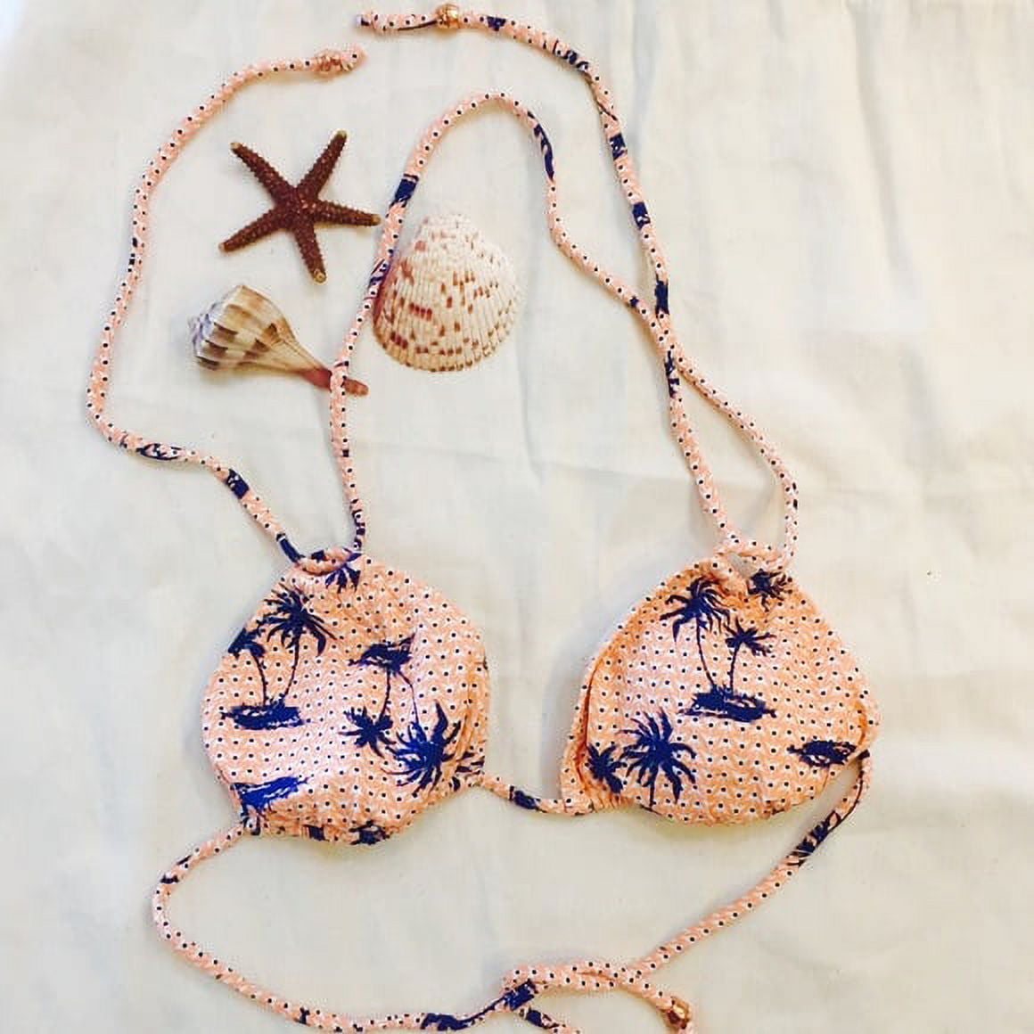 Eberjey PEACH/MIDNIGHT Nostalgia Beach Suki Triangle Bikini