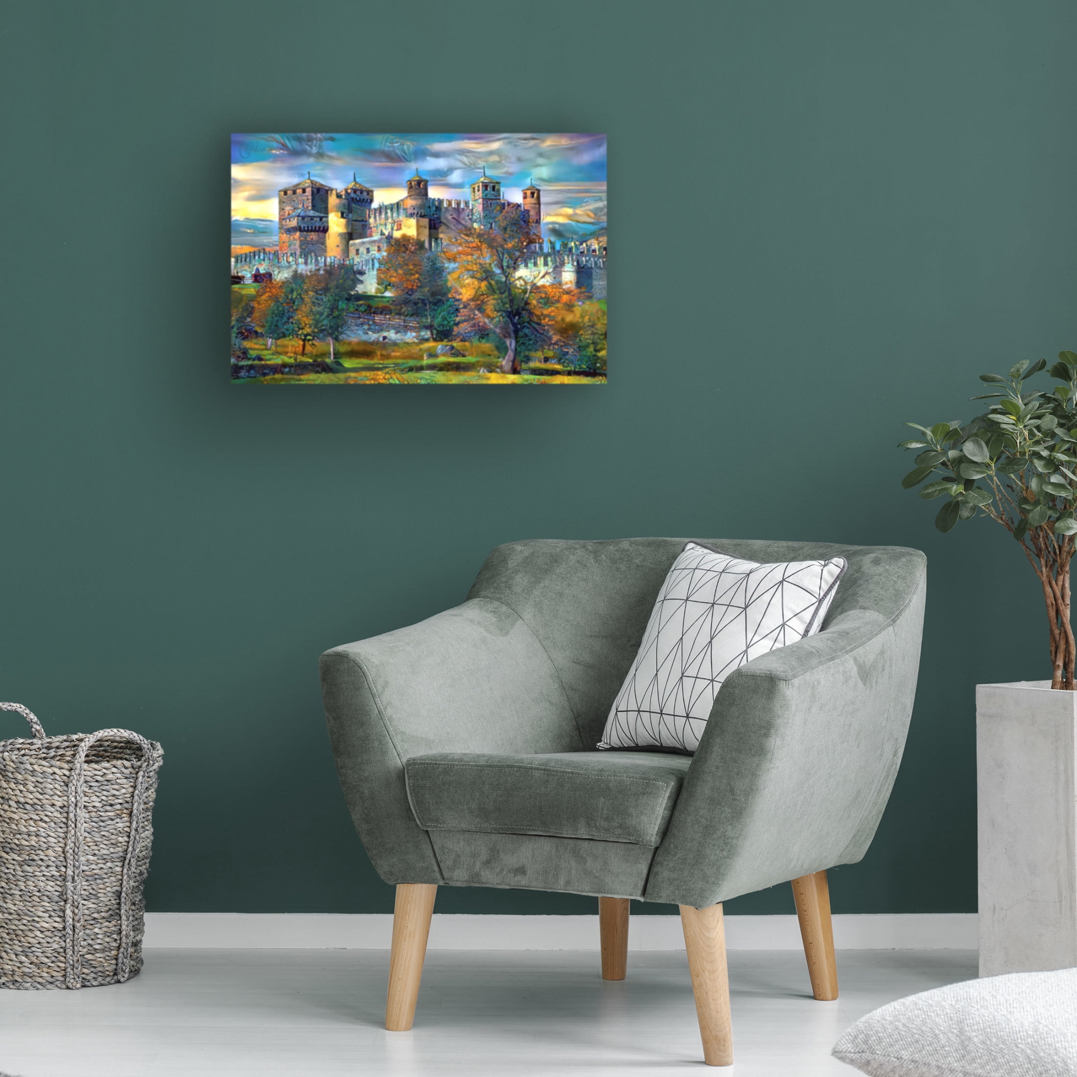 Canvas Wall Art - Pedro Gavidia 'Italy Aosta Valley Fenis Castle' Wall Art for Living Room, Bedroom, or Office Décor by Trademark Fine Art - 19 x 12 Inches