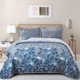 thumbnail image 1 of Juego de edredón WONGS BEDDING azul king size con 2 fundas de almohada, 1 of 6