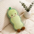 thumbnail image 4 of Cute Pea Pod Plush Pillow Stuffed Animal, Soft Green Bean Shape Couch Decor for Kids Adults, Kawaii Vegetable Toy for Bed Sofa Car, 1 Count, 4 of 6