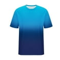 thumbnail image 7 of Momasggi Gradient T-Shirts for Men Big and Tall Short Sleeve Shirt Summer Crew Neck Tees Loose Casual Summer Going Out Tops Dark Blue 5XL, 7 of 7