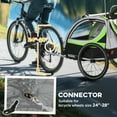 thumbnail image 6 of Aosom 3-in-1 Walk/Jog/Ride Child Baby Bike Trailer for Kids 2 Seater, Bike Stroller for Toddler Wagon, Double Bicycle Trailer Accessory, Green, 6 of 9
