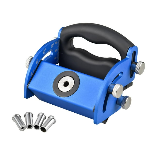 de plantilla de orificio ajustable Posicionamiento Taladro oblicuo Agujero de perforación Aleación de aluminio Azul Zulema Agujero localizador de carpintería
