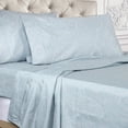 thumbnail image 4 of Decorative Italian Paisley Cotton-Rich Sheet Set - Full, Blue, 4 of 7