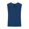 thumbnail image 4 of Linen Sleeveless Tops for Women Cotton Fashion Clothing 2026 Trendy Cute Shirts Breathable Loose Fit Women's Blouses Navy, 4 of 5