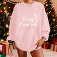 thumbnail image 2 of Christmas Baggy Sweatshirts for Women Xmas Printed Dropped Long Sleeve Fashion Graphic Holiday Pullover Tops (L, Pink #B), 2 of 5