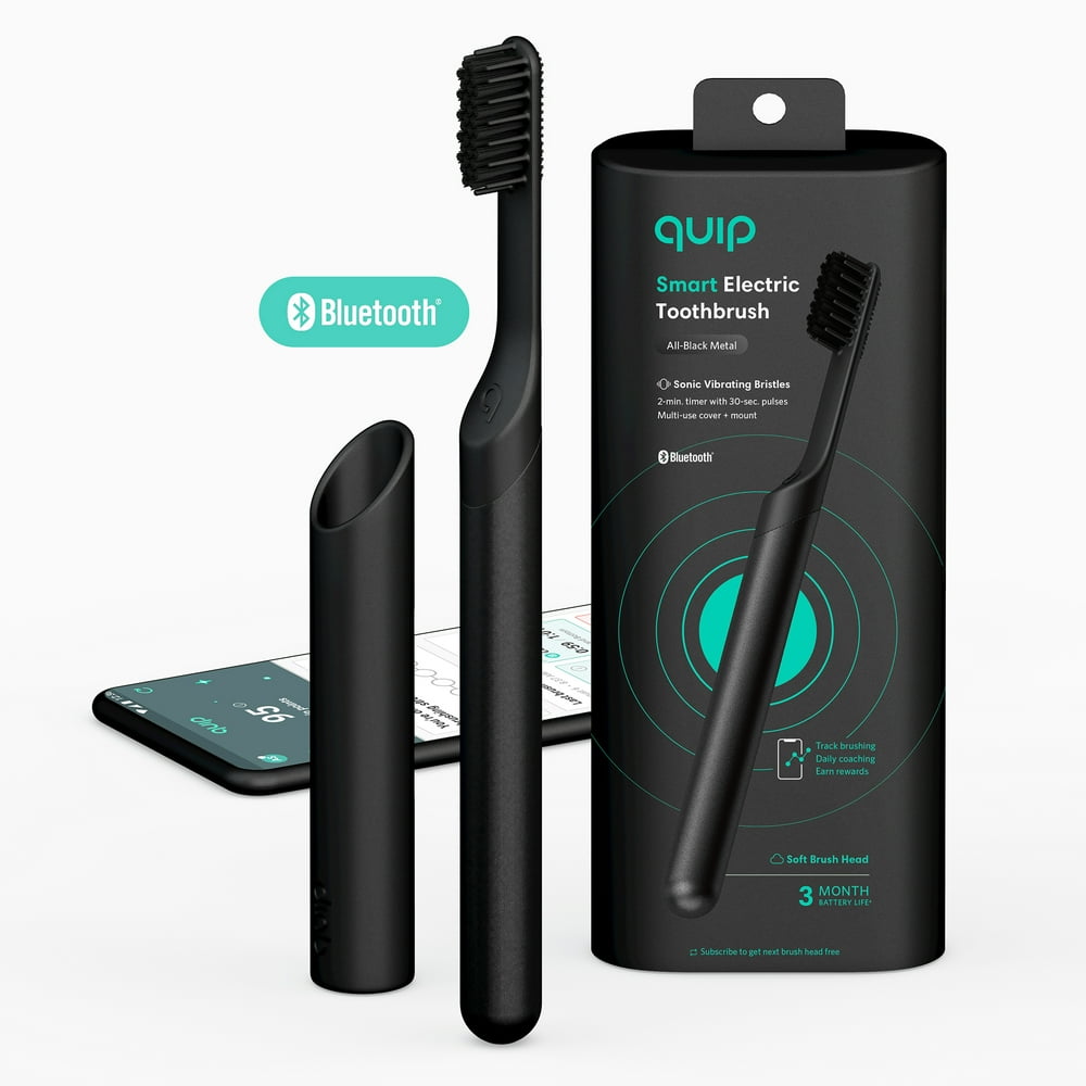 quip Smart Electric Toothbrush, Bluetooth Smart Motor + Travel Case