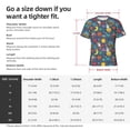 thumbnail image 4 of Rocae Cartoon Space for Men's Moisture-Wicking Crew Tee - T-Shirt for Sports, Outdoor Activities, and Casual WearLarge, 4 of 9