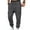 10#Dark Gray, variant on Mens Waffle Knit Textured Cargo Pants Casual Tapered Sweatpants Elastic Waist Drawstring Travel Hiking Lounge Trousers White M