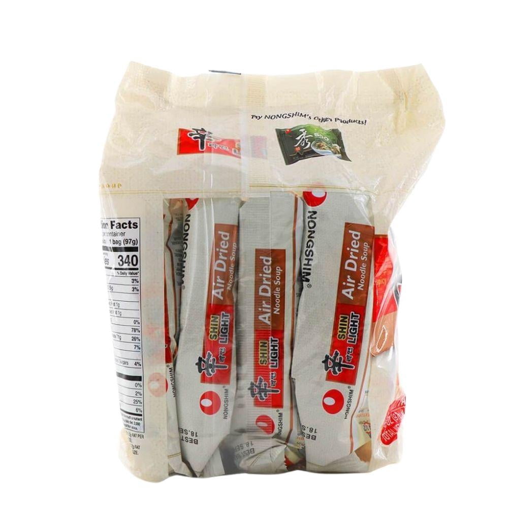 Nongshim Shin Light Air Dried Noodle Soup 4-PACKS 13.6 Oz (388 g) -  LIGHT 13.6 Oz