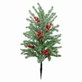 thumbnail image 4 of Árbol artificial con estaca de tierra, regalo para la decoración del porche delantero y el camino exterior. Bayas rojas verdes, 4 of 8