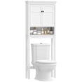 thumbnail image 1 of HOMCOM Over the Toilet Storage Cabinet, 3-Tier Washing Machine Cabinet, 1 of 10