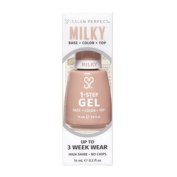 Salon Perfect Milky One Step Gel, Caramel, Beige Nail Polish, 0.5 fl oz