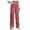 Watermelon Red, variant on HJYCHN Women High Waist Straight Leg Trousers Business Work Casual Button Down Pants with Functional Pockets Dark Green XXXXL