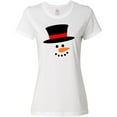 thumbnail image 3 of Inktastic Snowman with Top Hat and Carrot Nose Women's T-Shirt, 3 of 5