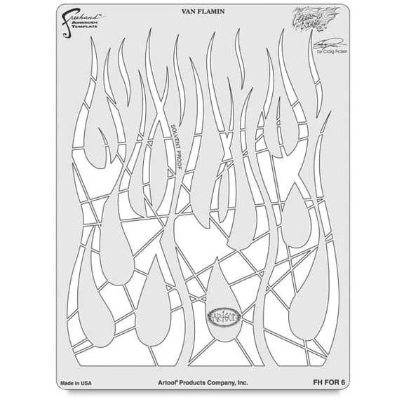 Iwata Artool Freehand Template - Flame-O-Rama 2, Van Flamin