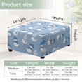 thumbnail image 7 of Xoenoiee Snowman Snowflake Print Stretch Soft Form Fit Ottoman Cover Square Ottoman Slipcover Christmas Decor for Foot Stool, Folding Storage Furniture for Living Room with Nonslip Elastic Bottom, S, 7 of 7