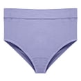 thumbnail image 1 of AherBiu Womens Underwear High Waisted Seamless Stretch Briefs High Cut Ribbed Full Coverage Ladies Panties, 1 of 4