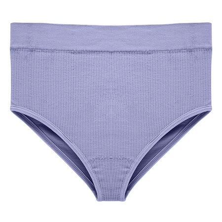 ShomPort Seamless Underwear for Women Mid Waist Hipster Panty Stretch Comfortable Ribbed Briefs