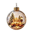 thumbnail image 2 of Lighted Christmas Ball Ornaments Clear Miniature Winter Scene Baubles with Glowing LED for Holiday Tree Decor, 2 of 6