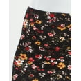 thumbnail image 2 of Doublju Women's Basic Stetch Knit Bodycon Mini Skirt BLACKFLOWER M, 2 of 3