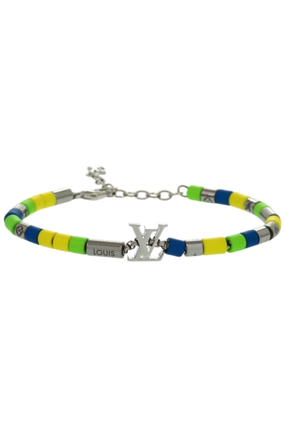 Pre-Owned Louis Vuitton Sunrise Bracelet M00653 Metal Blue LV 1561 (Good)