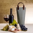 thumbnail image 7 of Tirrinia Single Wine Tote Bag, Insulated Padded Thermal Wine Bottle Carrying Cooler Carrier for Travel, Picnic, Perfect Gift for Wine Lover, Blue Stripe, 7 of 7