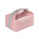 thumbnail image 1 of Portable makeup bag waterproof soft canvas large capacity cosmetic bag with handle for outdoor travel pink, 1 of 5