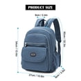 thumbnail image 3 of Gustave Anti-Theft Backpack Purse for Women Small Nylon Travel Rucksack Backpacks Water-Resistant Multi-Pockets Lightweight Casual Daypack Bookbag Shoulder Bag - Blue, 3 of 8