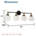 thumbnail image 6 of Aspen Creative 62269, 4-Light Bathroom Vanity, 33-1/2" Wide, Antique Bronze & Warm Brass, 6 of 6