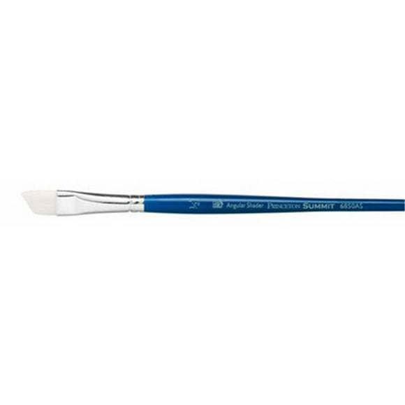 Princeton 6850AS-050 Summit Short Handle Angle Shader 0.5 in., White Synthetic Brush
