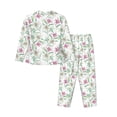 thumbnail image 2 of Goofa Lilies Flowers Printed Women’s 2 Piece Pajama Set Super,Pajamas Women's Long Sleeve Sleepwear Soft Button Down Loungewear Pjs Lounge Set Nightwear-X-Large, 2 of 9