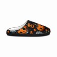 thumbnail image 2 of Halloween Slippers Scary Pumpkins Black - MENS Indoor Slippers Halloween Gifts For Mom Costume Pumpkin Shoes, 2 of 5