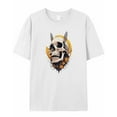 thumbnail image 7 of Skull Bee Men's T Shirts Funny Abstract T-Shirt for Men Crew Neck Tees Cotton Tops, White, 3XL, 7 of 7
