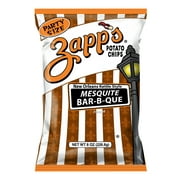 Zapp's Mesquite Bar-B-Que New Orleans Kettle Style Potato Chips, Gluten-Free, Party Size, 8 oz Bag