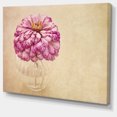thumbnail image 2 of Pink Flower in Vase Watercolor - Floral Canvas Art Print, 2 of 4