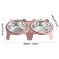 thumbnail image 3 of Cififendec Elevated Tilted Pet Double Bowl, 11.02"×3.14", Non Slip Stainless Steel Neck Care Feeding Dish for Indoor Cat Dog Daily Eating, 3 of 5