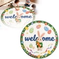thumbnail image 2 of Round Easter Bunny Shaped Welcome Mat 2026 Easter Absorbent Non And Durable Mat Round Easter Rug Sizes 40CM/60CM/80CM Throw Blanket Tan Light Throw Blanket through Blanket Area Rugs 8x5 Blanket Small, 2 of 4