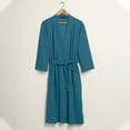 thumbnail image 7 of Hrsba Robe for Men,Solid Color V Neck 3/4 Sleeve Sleep Robe With Belt and Pockets Fall Bathrobe, 7 of 7