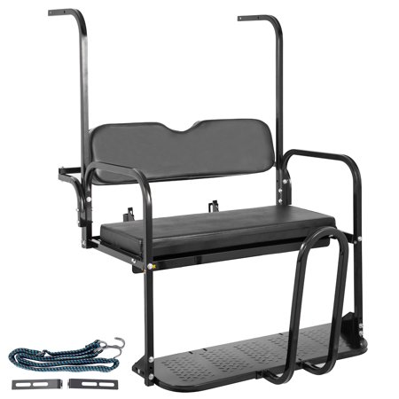 VEVOR Golf Cart Rear Seat  Club Car Rear Seat for Club Car DS 2000.5 - Up  Heavy Duty Golf Cart Back Seat 1102 lbs Capacity White Golf Cart Flip Folding Rear Back Seat Kit w/ Grab Bar & Roof Support