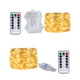 thumbnail image 2 of Guirnalda de luces LED de cobre con USB y batería, 10 m o 20 m, guirnalda navideña con control remoto, para bodas, fiestas, camping, decoración del hogar, 2 of 5