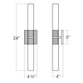 thumbnail image 2 of Sonneman 3962 2 Light 24" Tall Led Bathroom Sconce - Black, 2 of 2