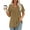 Beige-women's tops, tees & blouses, variant on V Neck Blouses for Women Dressy Casual 3/4 Sleeve Tops for Women Swiss Dot Double Layered Chiffon Work Tunic Shirts