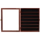 thumbnail image 4 of Military Challenge Coin Display Case Lockable Cabinet Rack Holder Mahogany Finish Shadow Box with Removable 2 Grooves Shelves and Anti Fade Door, 4 of 4