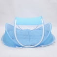 thumbnail image 3 of Baby Bed Mosquito Net, Portable Folding Bed Pop Up Summer Travel Crib with Mosquito Net Baby Beds Newborns Crib for 0-3 Years - Blue, 3 of 4