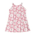 thumbnail image 1 of WEIYLL Robes de Fille Plage Couverture de Bain Sans Manches Imprimé Fleur de Palmier Volants Robe Rose 5-6 Ans, 1 of 4