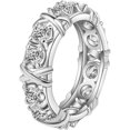 thumbnail image 1 of AKYUSGFL Fashion Rings for Women Synthetic Diamond Studded Zirconia Inlaid Rings Wedding Engagement Rings Jewelry Accessory Gifts, 1 of 5
