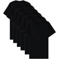 thumbnail image 6 of BILLIONHATS 3 Pack Mens Cotton Short Sleeve Lightweight T-Shirts, Bulk Crew Tees for Guys, Solid Bright Colors T-shirt Black, 6 of 7