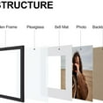 thumbnail image 4 of 12x12 Picture Frames Set of 9, Shatter Resistant Plexiglass, Display 8x8 Pictures with Mat or 12x12 without Mat, Photo Frames for Wall Mount, Engineered Wood, 4 of 6