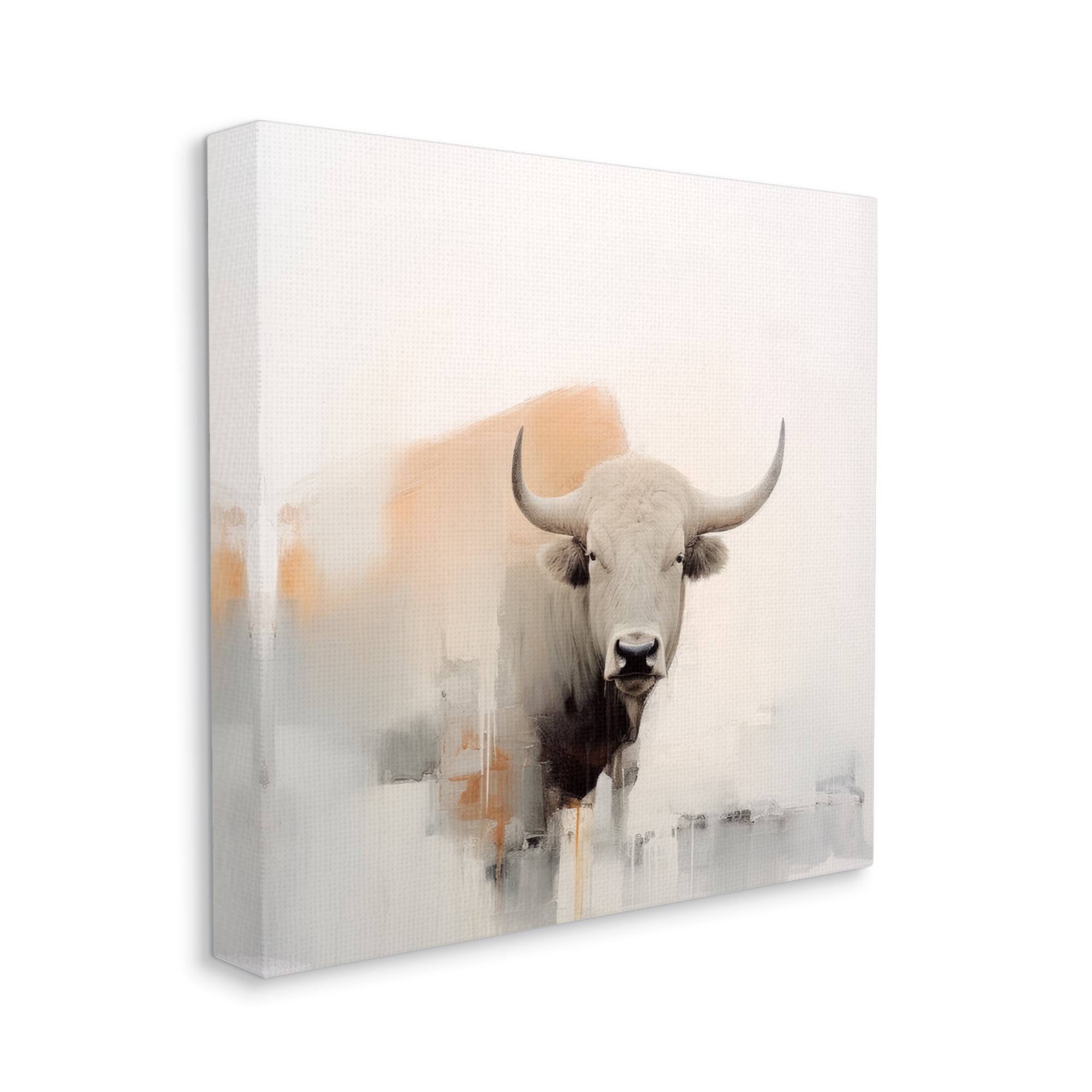 Stupell Industries Abstract Country Cattle Animals & Insects Painting Gallery Wrapped Canvas Art Print Wall Art, 24 x 24